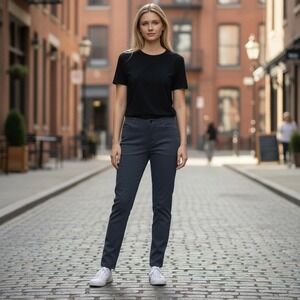 L L Bean Girls Elastic Waist Pants Dark Gray Size 10 Slim Fit Casual